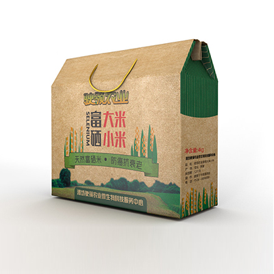 牛皮紙禮盒大米包裝制作