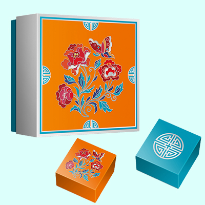 橘色鮮花月餅禮盒設(shè)計制作 橘色鮮花月餅禮盒設(shè)計制作