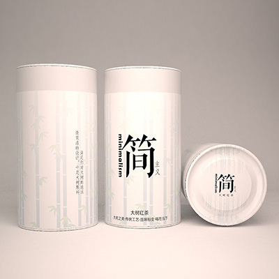 白色簡約茶葉禮盒鐵盒定制