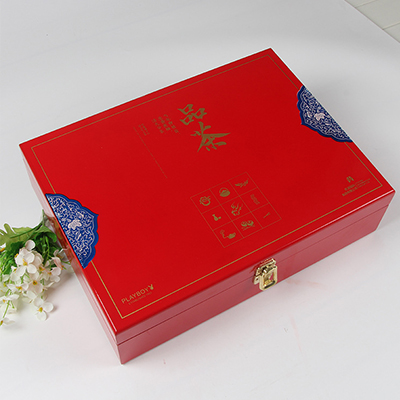 紅色高檔茶葉禮盒木盒設(shè)計(jì)