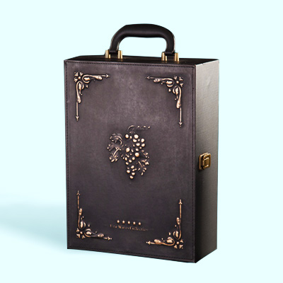 紅酒皮盒做舊復古包裝定制