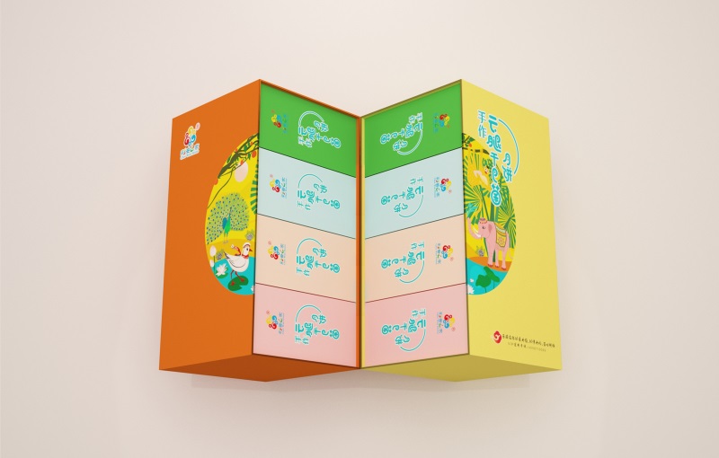 新國風(fēng)異形對開盒型，半圓對圖月餅盒設(shè)計(jì)定制