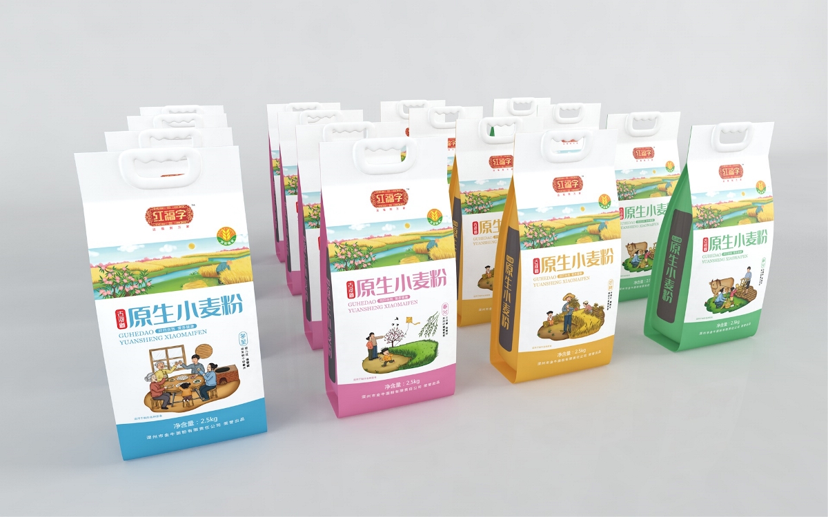 原生小麥粉包裝設(shè)計