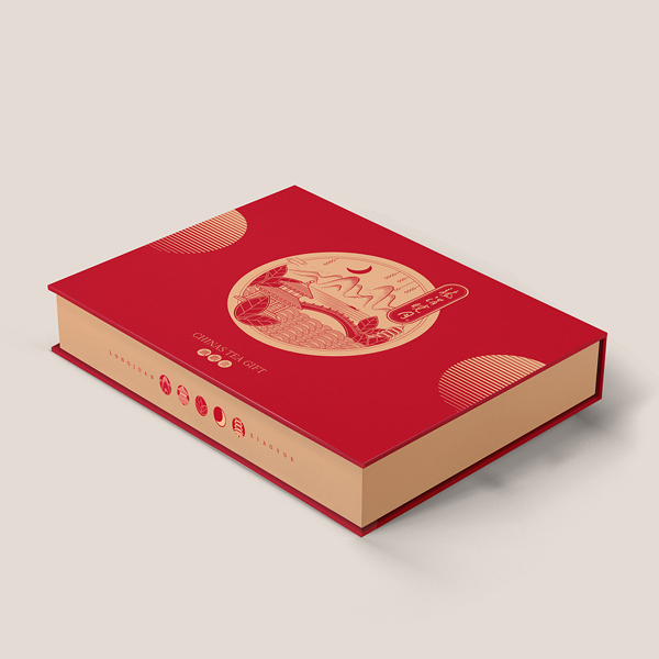 紅色古風系列茶葉禮盒包裝設計制作