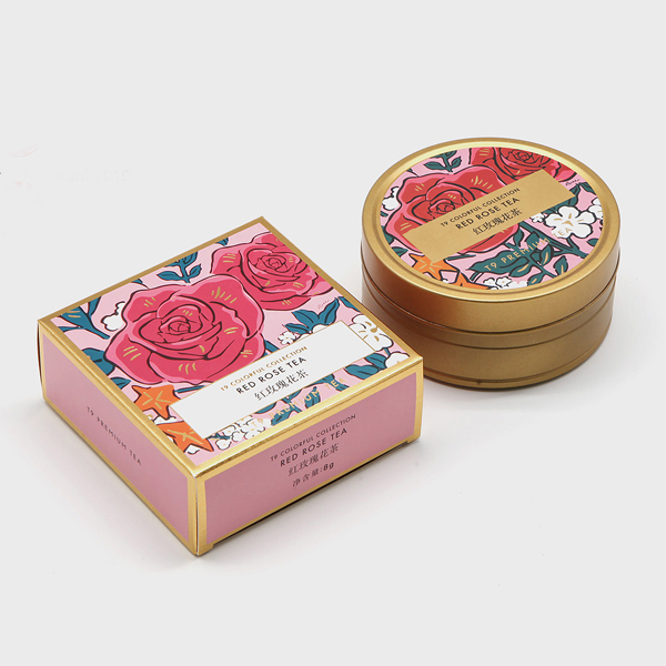 歐式極簡手繪插花茶葉禮盒包裝設計定制 歐式極簡手繪插花茶葉禮盒包裝設計定制