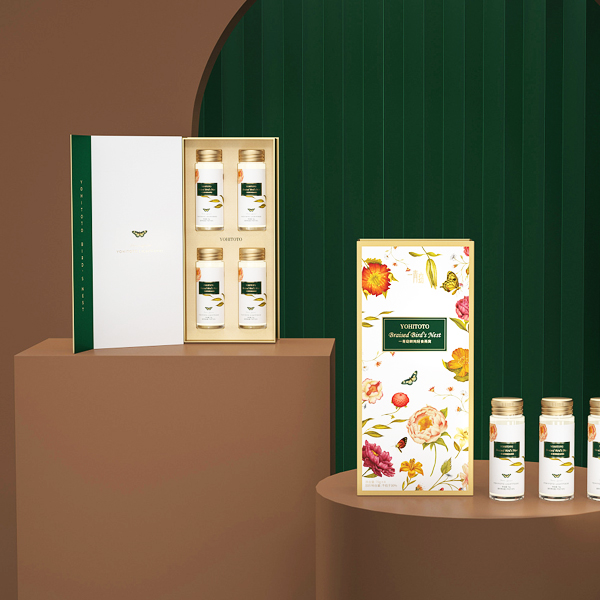 大健康燕窩食品禮盒插畫包裝設計